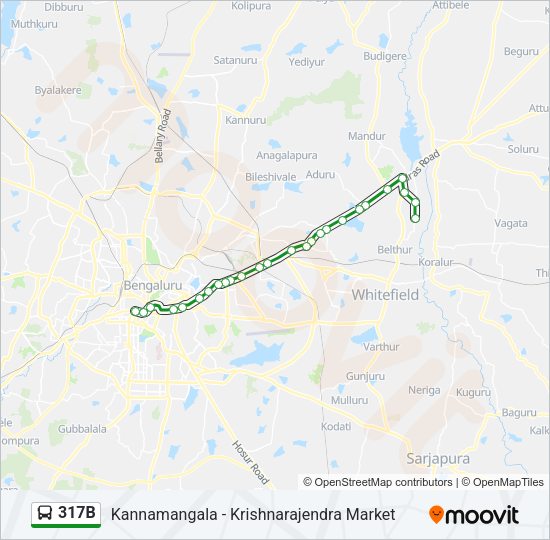 317B bus Line Map