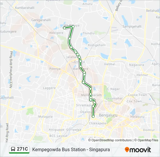 271C Bus Line Map