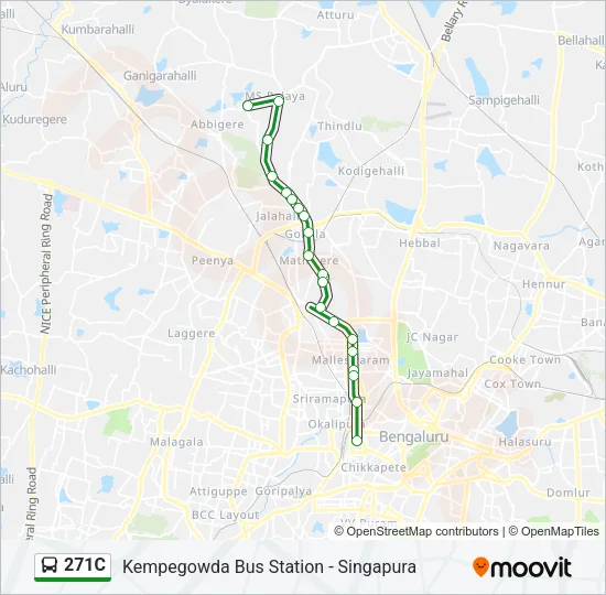 271C Bus Line Map