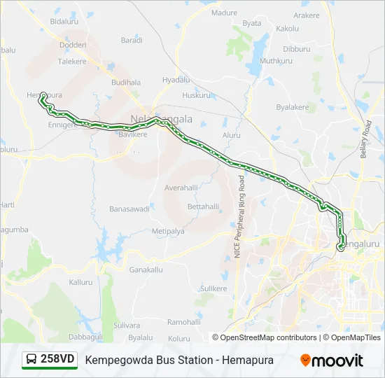 258VD Bus Line Map