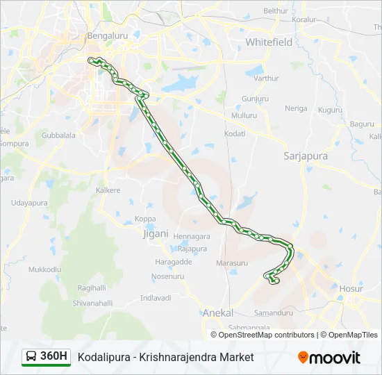 360H Bus Line Map