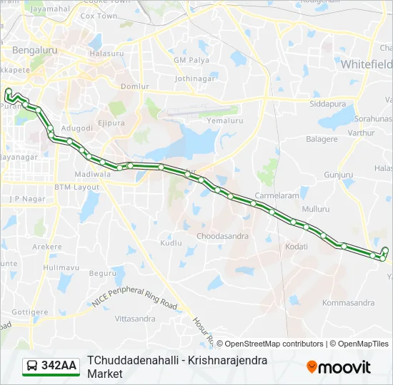 342AA Bus Line Map