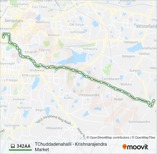 342AA Bus Line Map