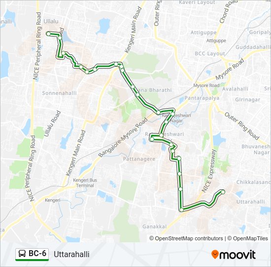 BC-6 Bus Line Map