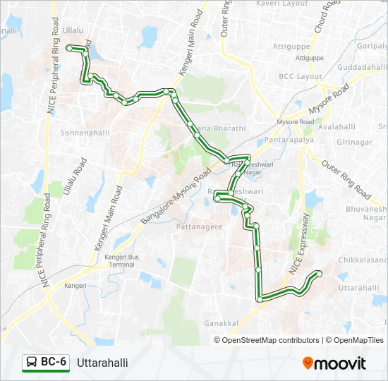 BC-6 Bus Line Map