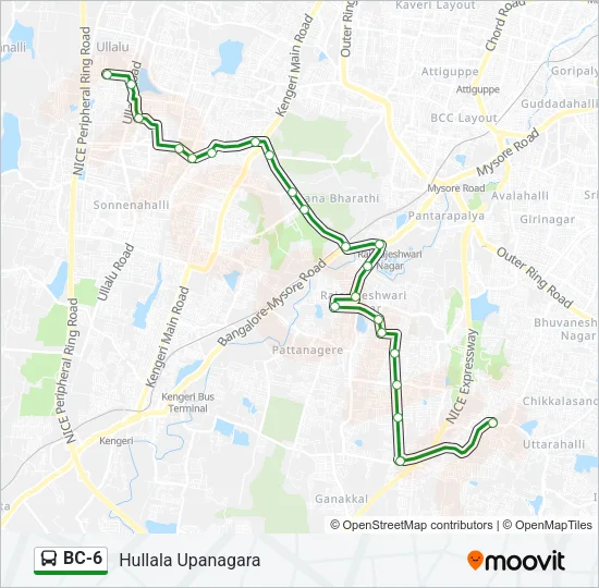 BC-6 Bus Line Map