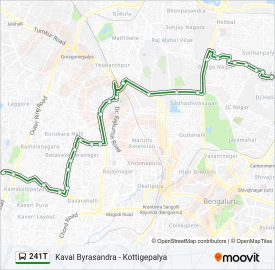 241T Bus Line Map