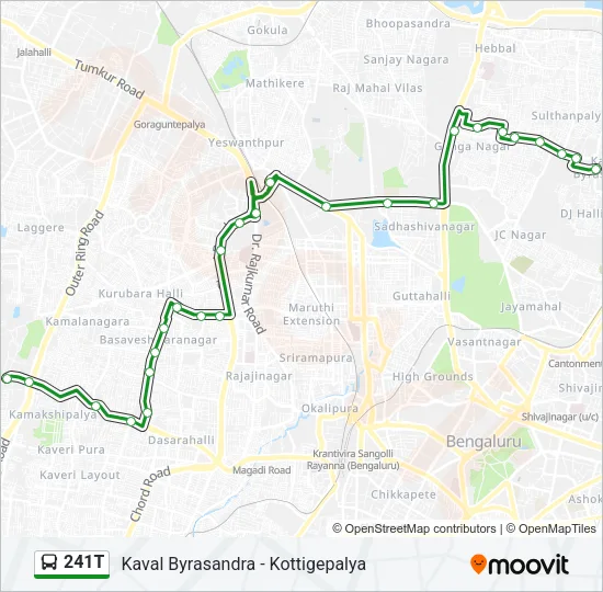 241T Bus Line Map