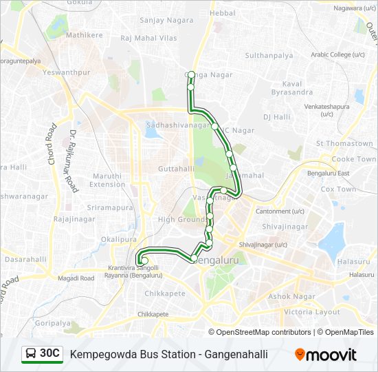 30C Bus Line Map