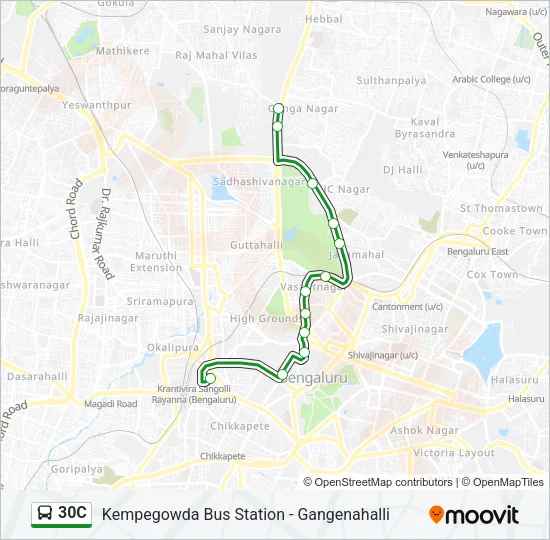30C Bus Line Map