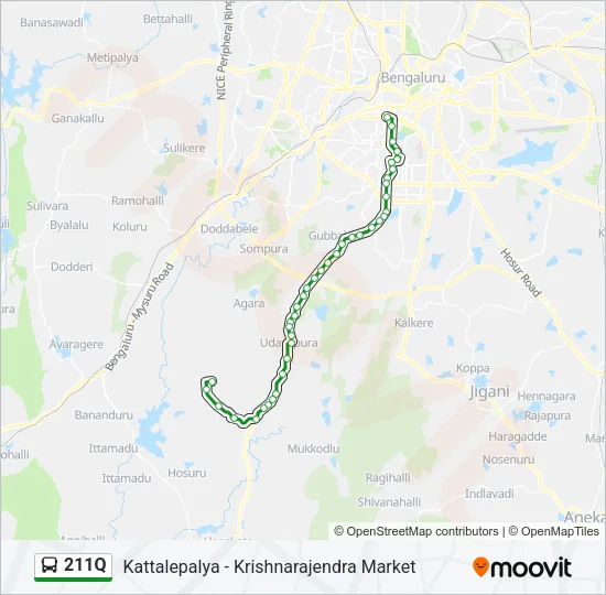 211Q Bus Line Map