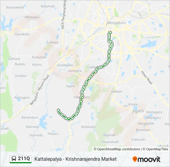 211Q Bus Line Map