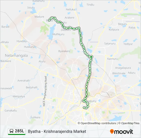 285L Bus Line Map