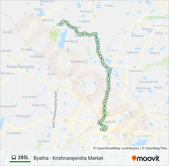 285L Bus Line Map