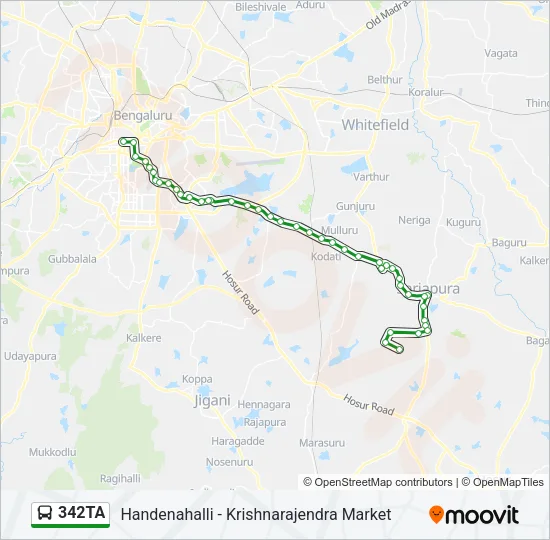 342TA Bus Line Map