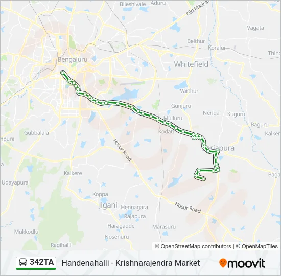 342TA Bus Line Map