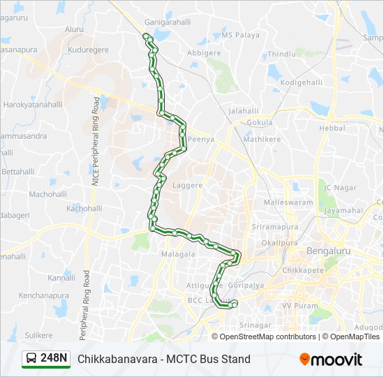 248N bus Line Map