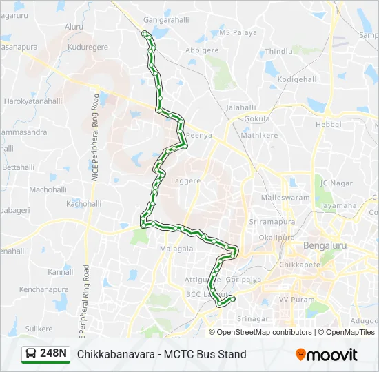 248N Bus Line Map