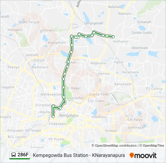 286F Bus Line Map