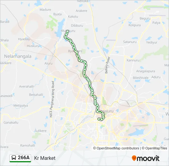 266A Bus Line Map