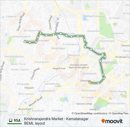 95A Bus Line Map