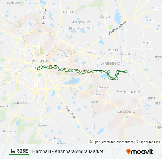 328E Bus Line Map