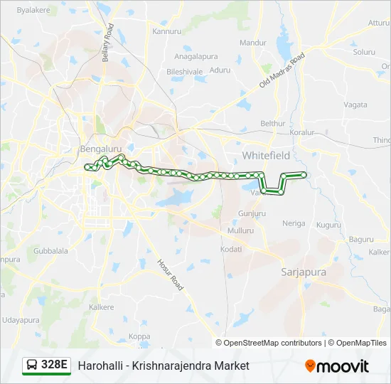 328E Bus Line Map