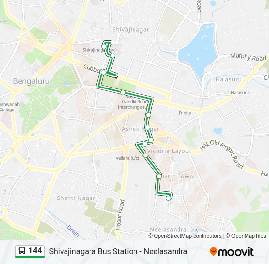 144 Bus Line Map