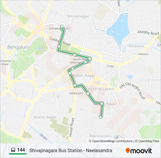 144 Bus Line Map