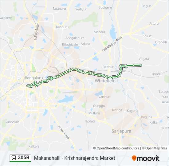 305B Bus Line Map