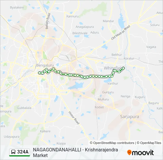 324A Bus Line Map