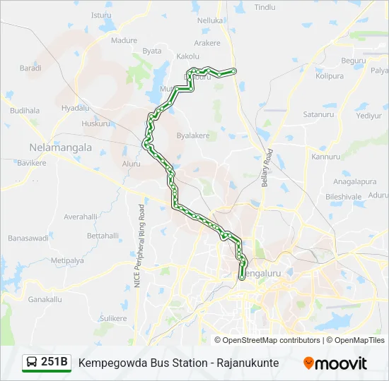 251B Bus Line Map