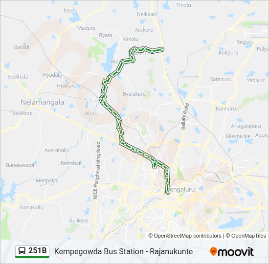 251B bus Line Map