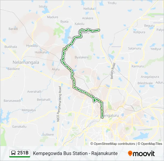 251B Bus Line Map