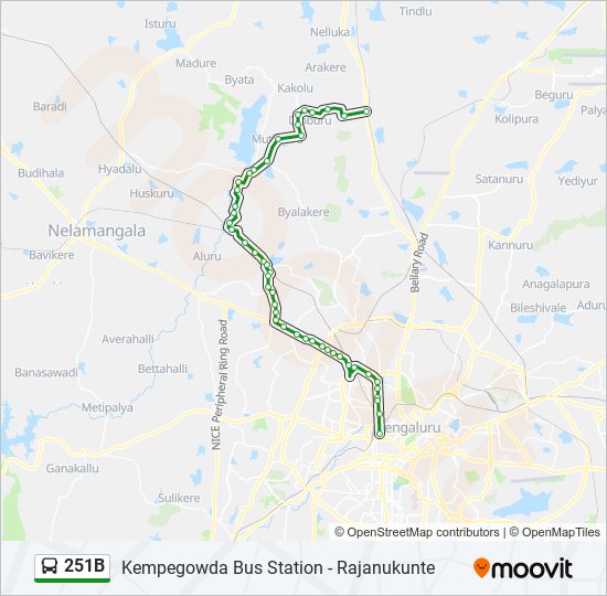 251b Route: Schedules, Stops & Maps - Rajanukunte (Updated)