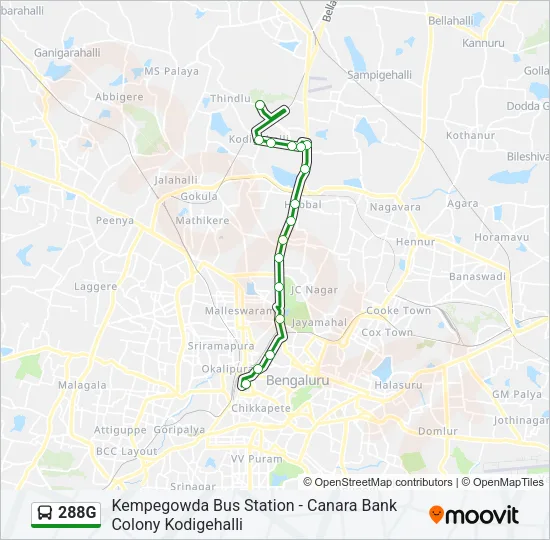 288G Bus Line Map