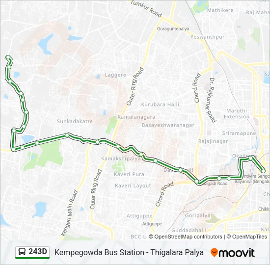 243D Bus Line Map
