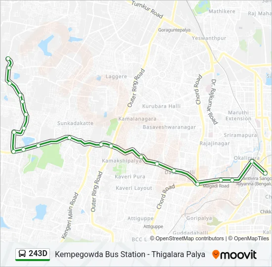 243D Bus Line Map