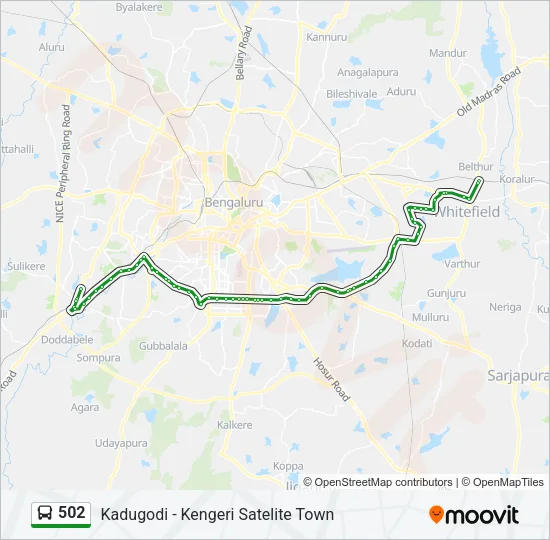 502 Bus Line Map