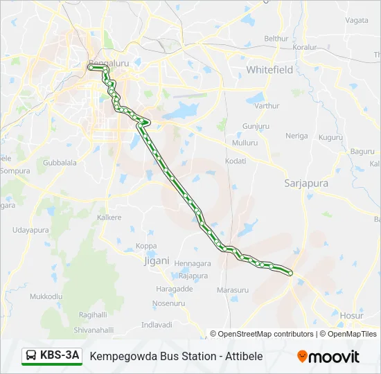 KBS-3A Bus Line Map