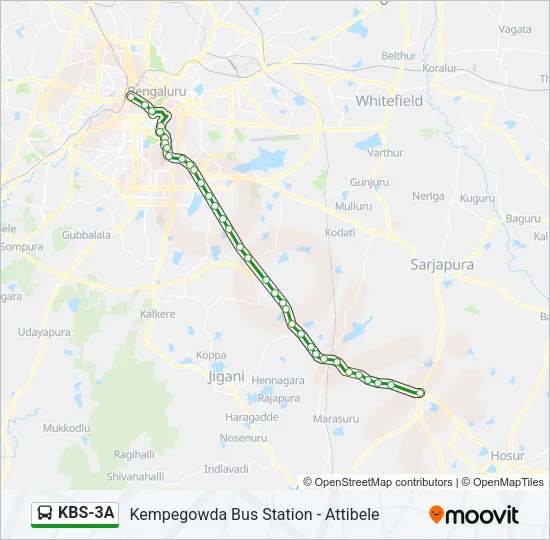KBS-3A Bus Line Map