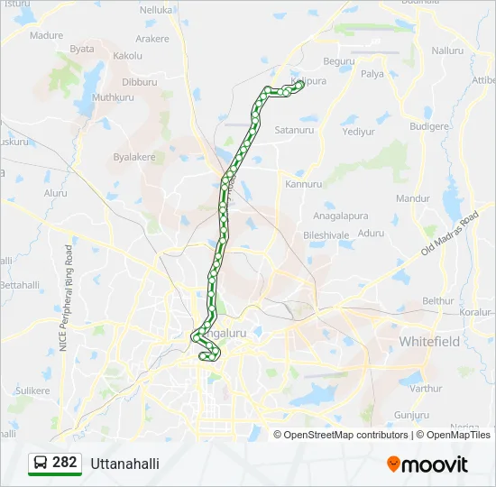282 Bus Line Map