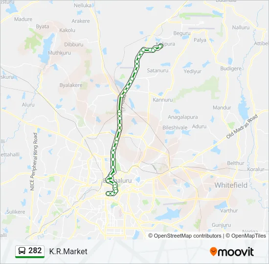 282 Bus Line Map