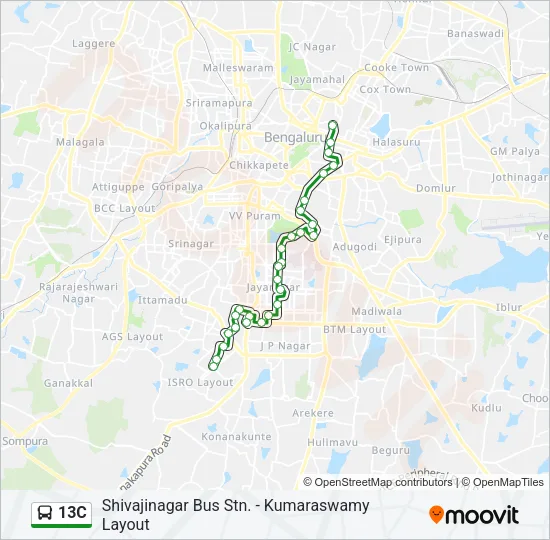 13C Bus Line Map