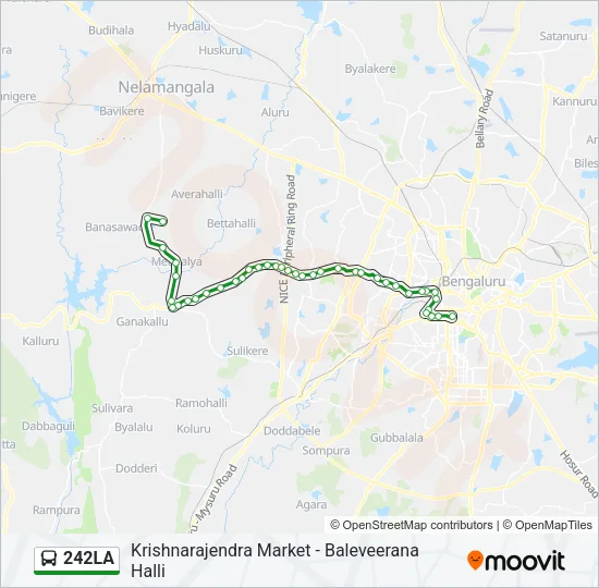 242LA Bus Line Map