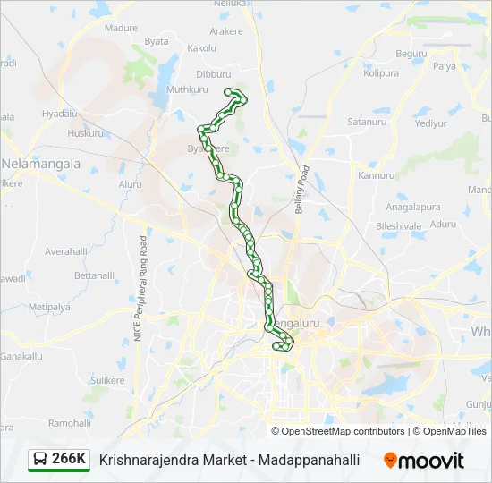 266K Bus Line Map