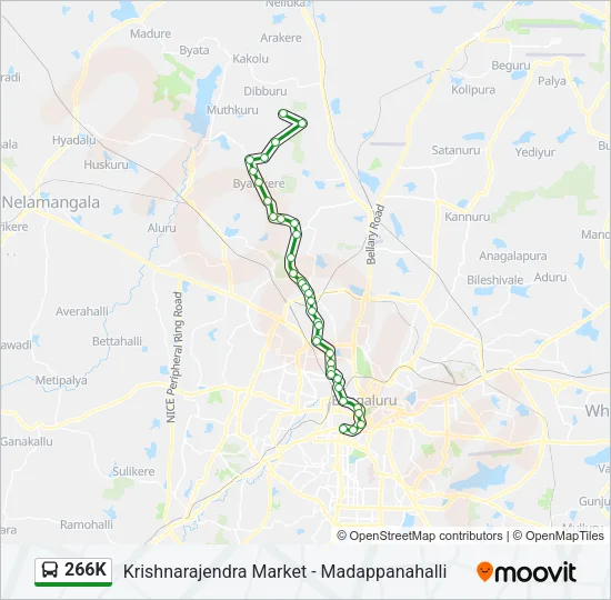 266K Bus Line Map