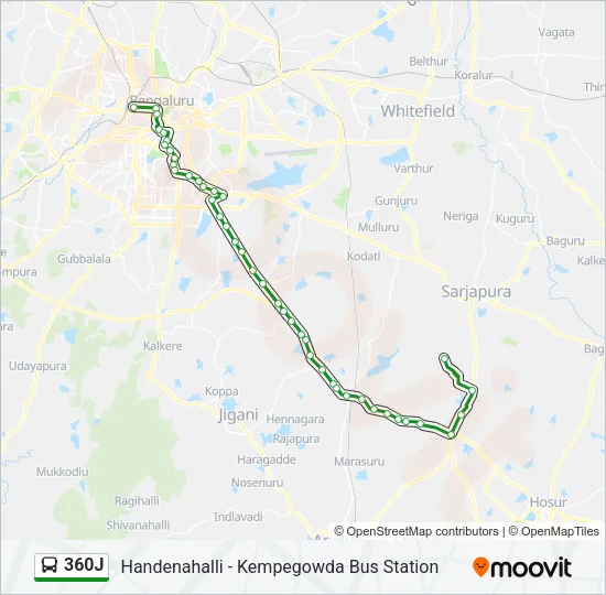 360J Bus Line Map
