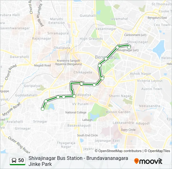 50 Bus Line Map
