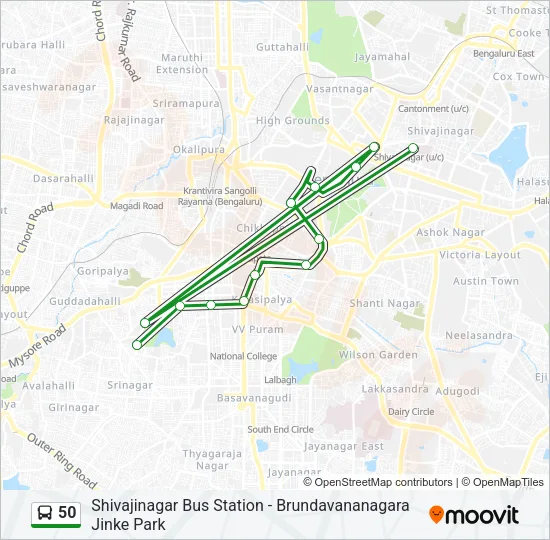 50 Bus Line Map